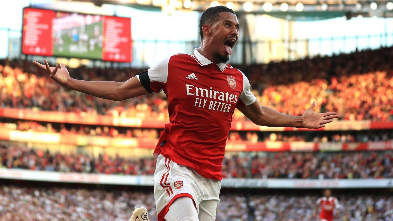William Saliba celebrando